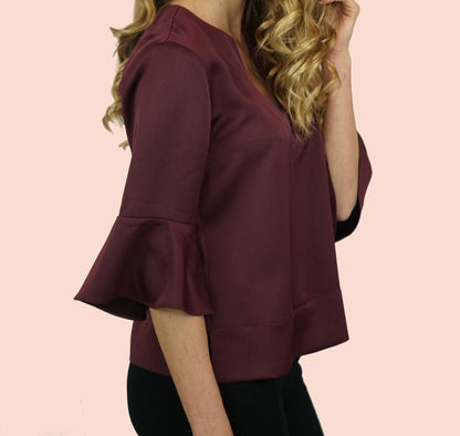 CASSIA SATIN POLY CREPE TOP