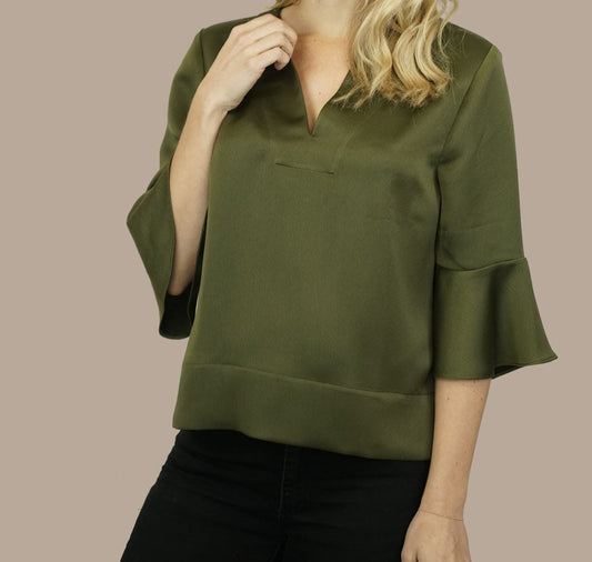 CASSIA SATIN POLY CREPE TOP